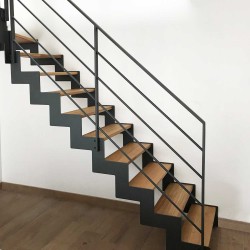 Rampe en acier pour escalier métallique